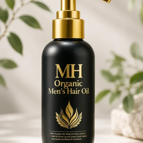 MH Organic Men's Hair Oil – Natural Hair Growth & Hair Fall Control