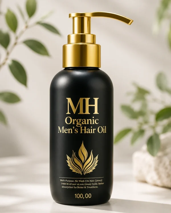 MH Organic Men's Hair Oil – Natural Hair Growth & Hair Fall Control